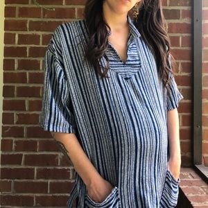 VNTG Woven Cotton Tunic with Pockets Lrg